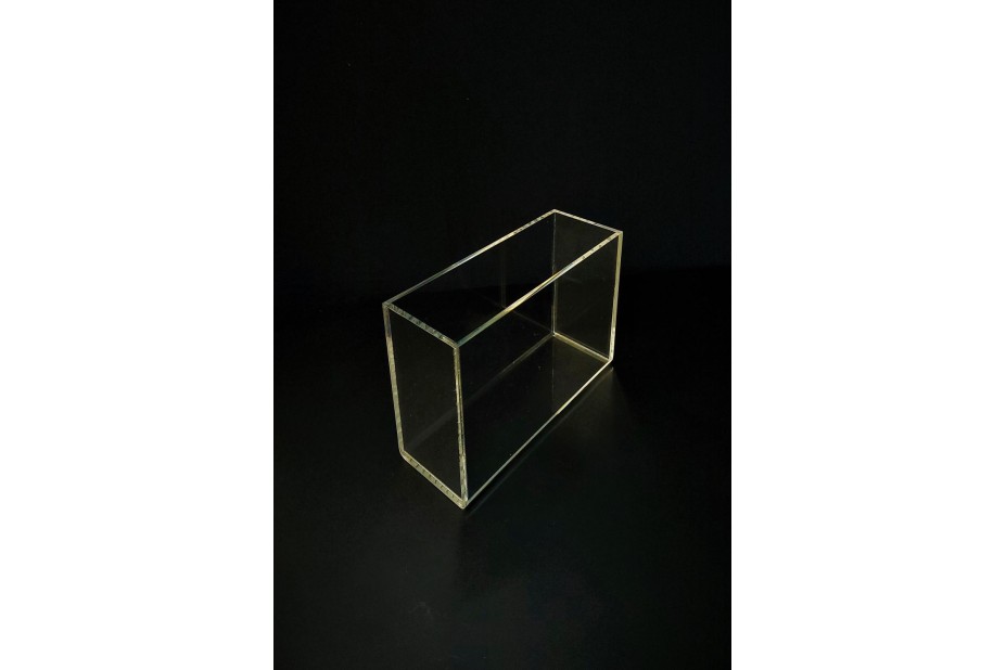 Bac présentoir plexiglas carré